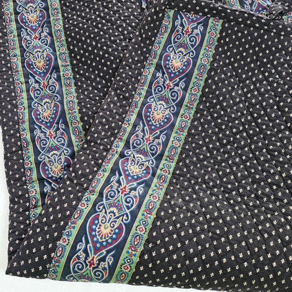 Vera Bradley Night Owl Quilted Cotton Garment Bag Carrier Brown Paisley Retired - Picture 3 of 4